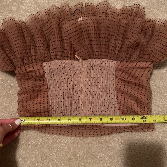 NEW ZARA TULLE POLKA DOT CROP TOP - Picture 9 of 9